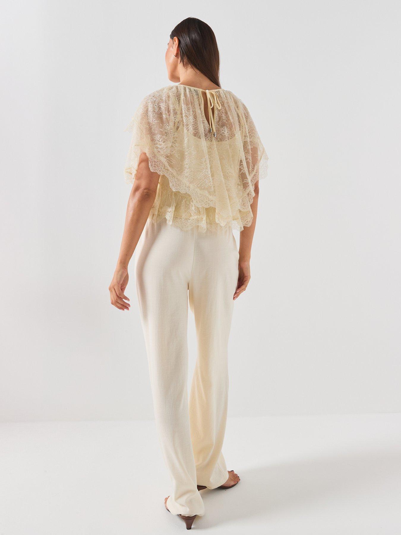 Image 5 of 6 of BOSS C_Bennedy Frill Top &nbsp;- Yellow