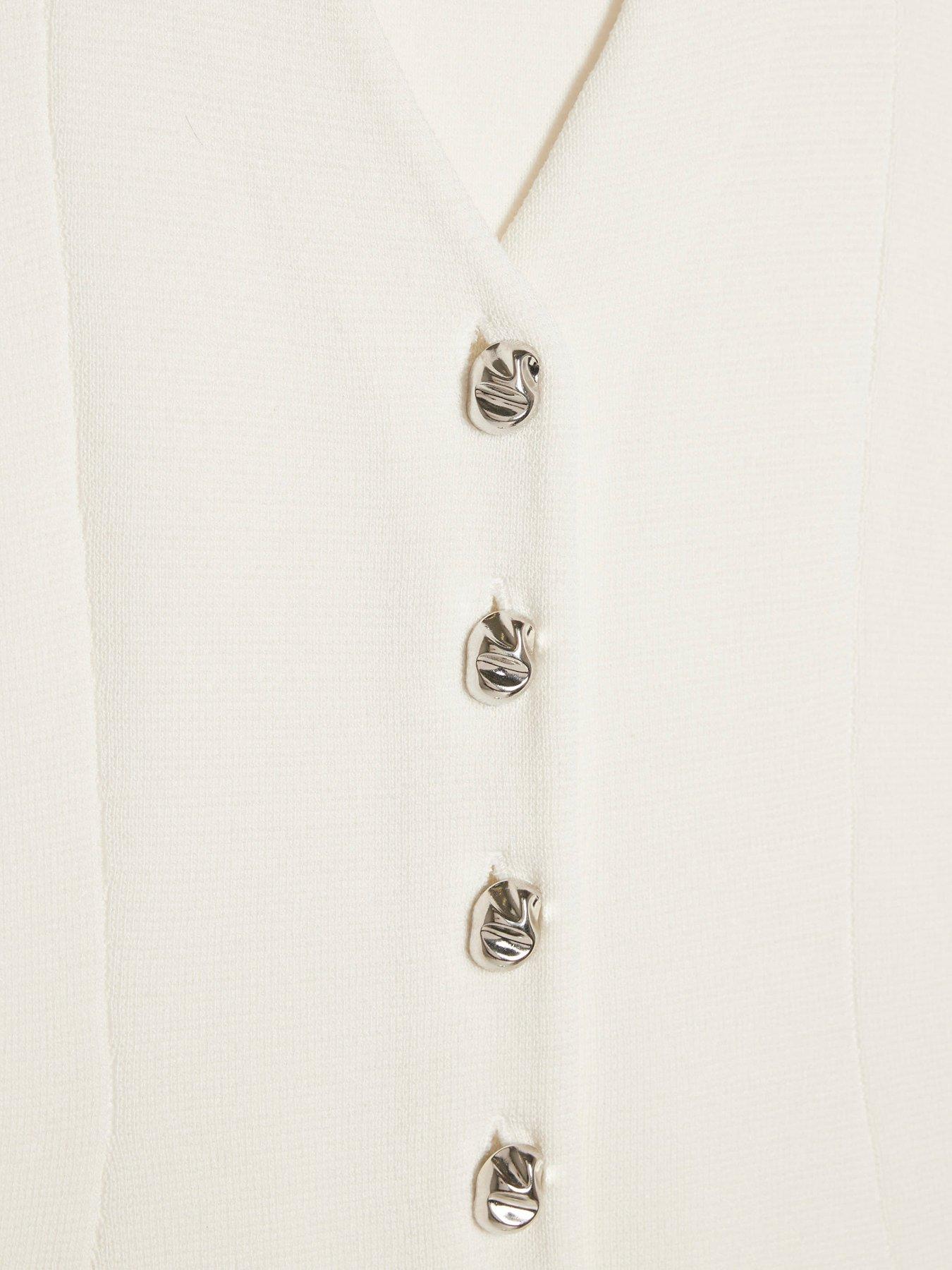 Image 5 of 5 of River Island Ll Waistcoat - White