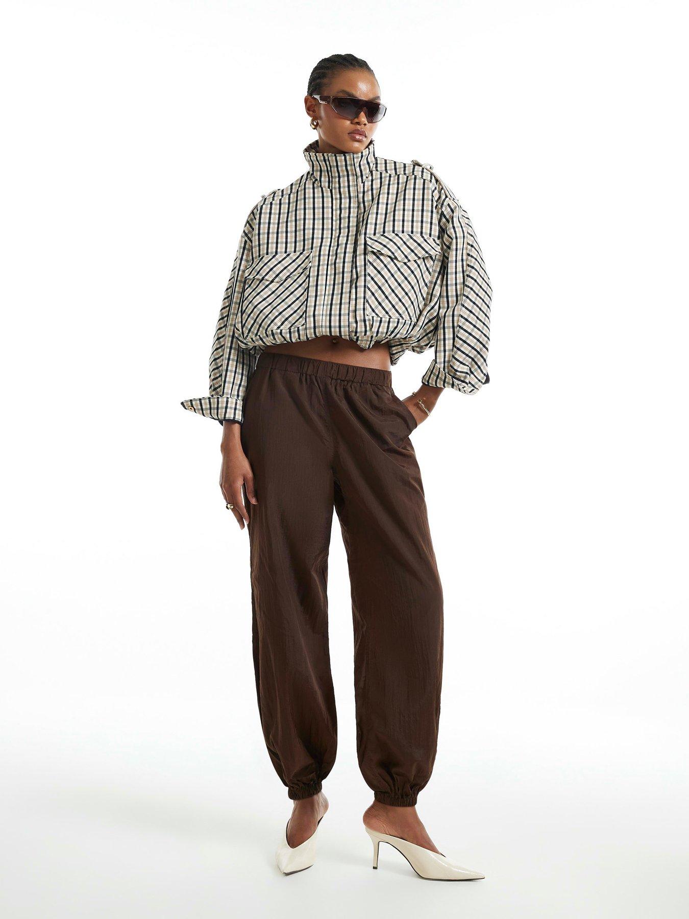 River Island Elasticated Balloon Trouser - Brown