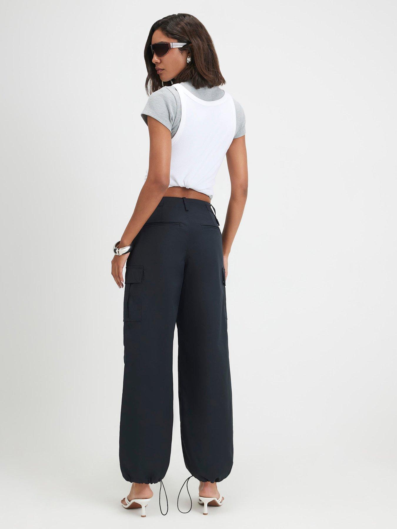 Image 2 of 6 of River Island Women's Multi-Pocket Utility Cargo Trousers - Navy