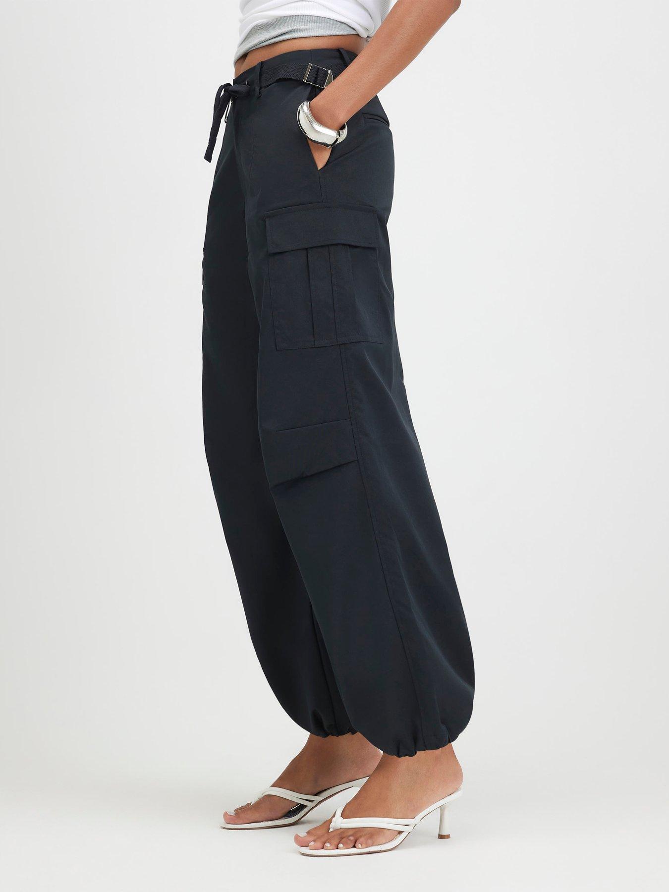 Image 3 of 6 of River Island Women's Multi-Pocket Utility Cargo Trousers - Navy