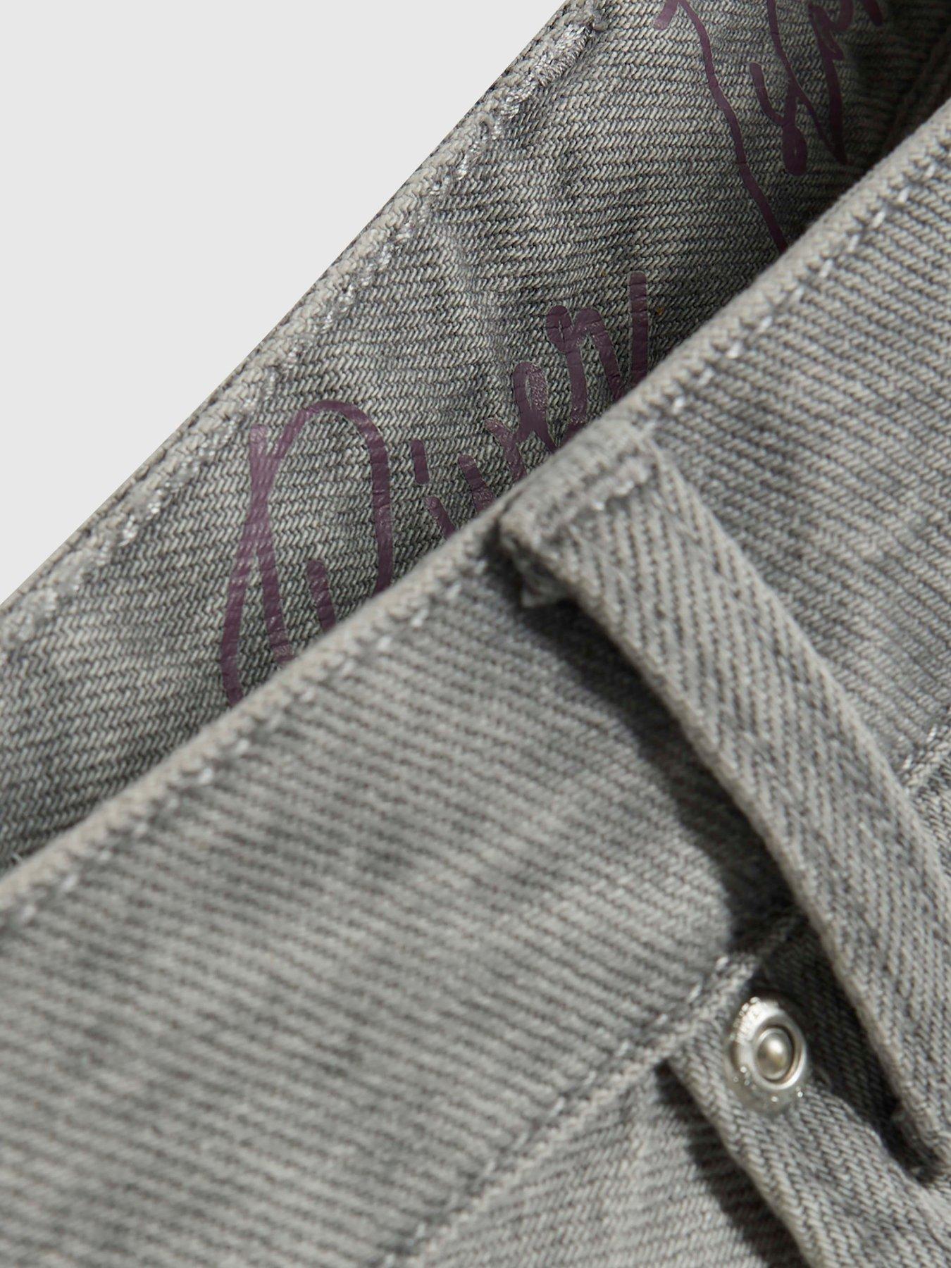 Image 5 of 6 of River Island Relaxed Straight Leg Jeans - Grey