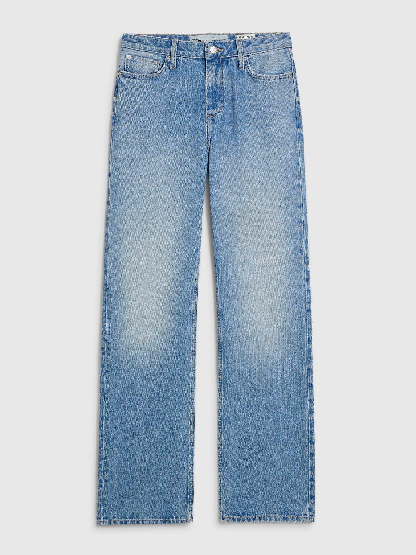 Image 5 of 6 of River Island Bunton 90S Slim Straight Leg Jeans - Blue