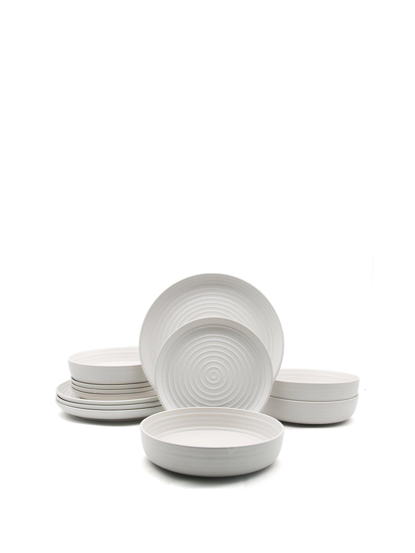  image of waterside-12pc-cream-white-ribbed-dinner-set