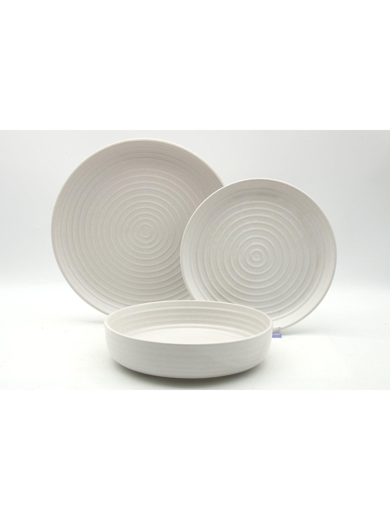  image of waterside-12pc-cream-white-ribbed-dinner-set