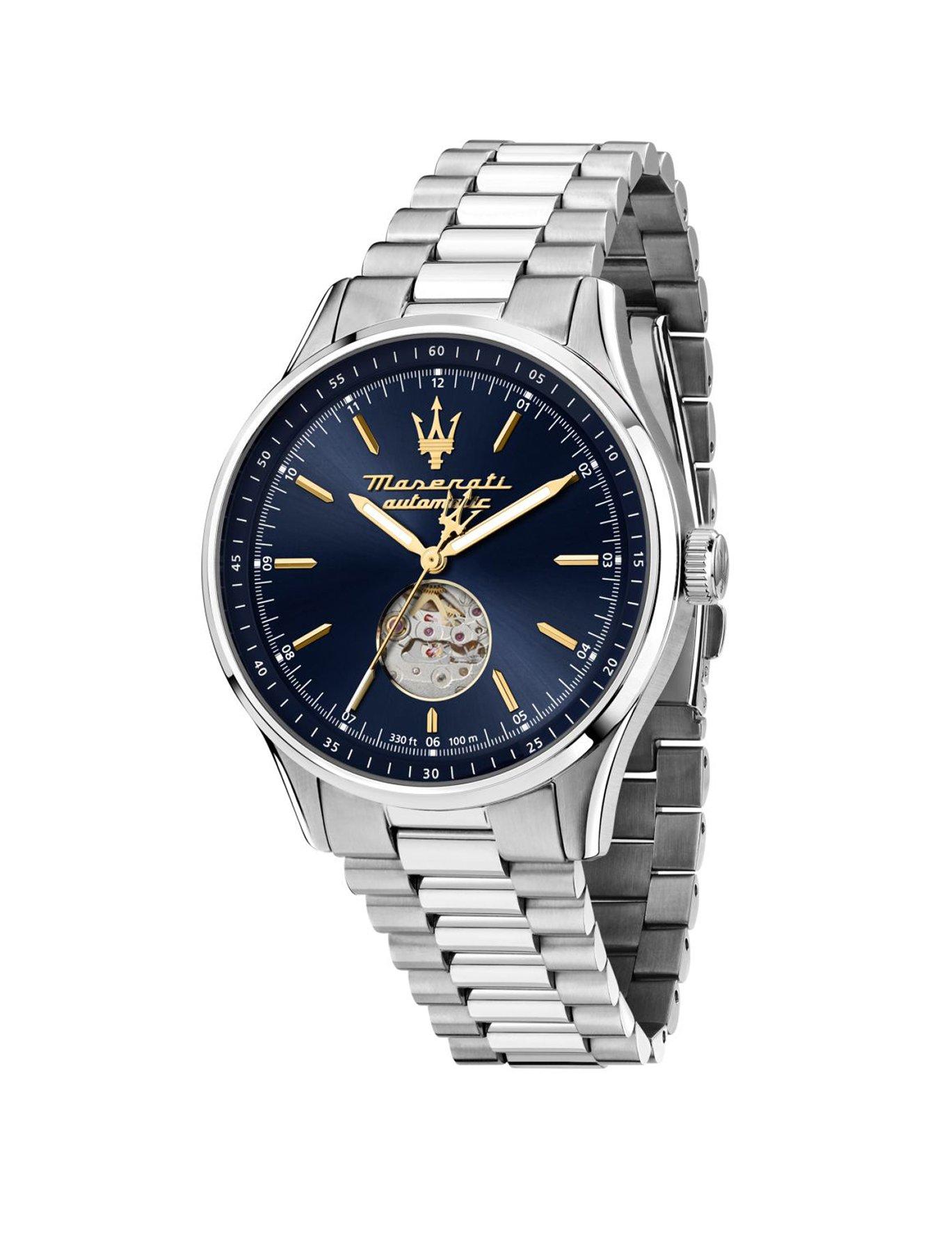 Maserati Sorpasso 42mm Auto Blue Dial Ss Br
