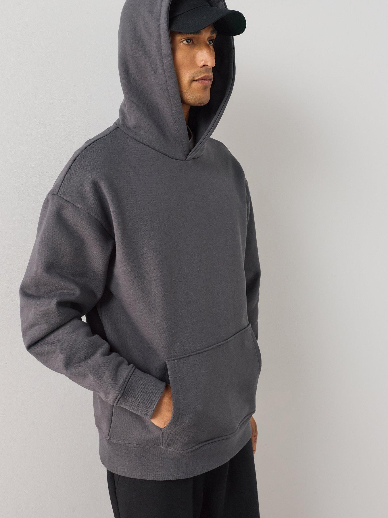 Image 6 of 7 of The Very Collection Premium Heavyweight Relaxed Fit Hoodie - Charcoal