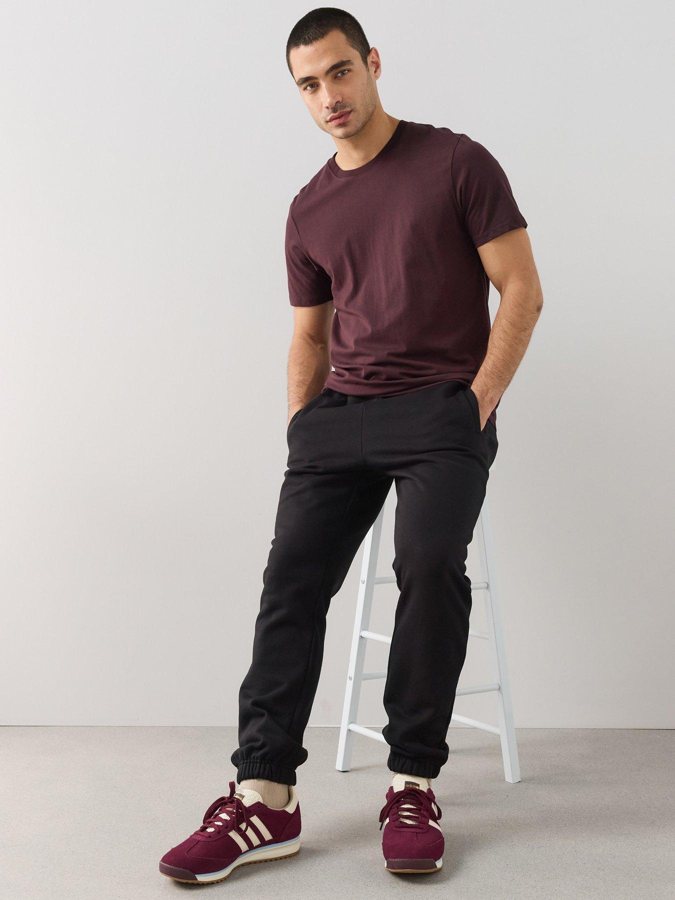 The Very Collection Premium Heavyweight Relaxed Fit Cuffed Joggers - Black