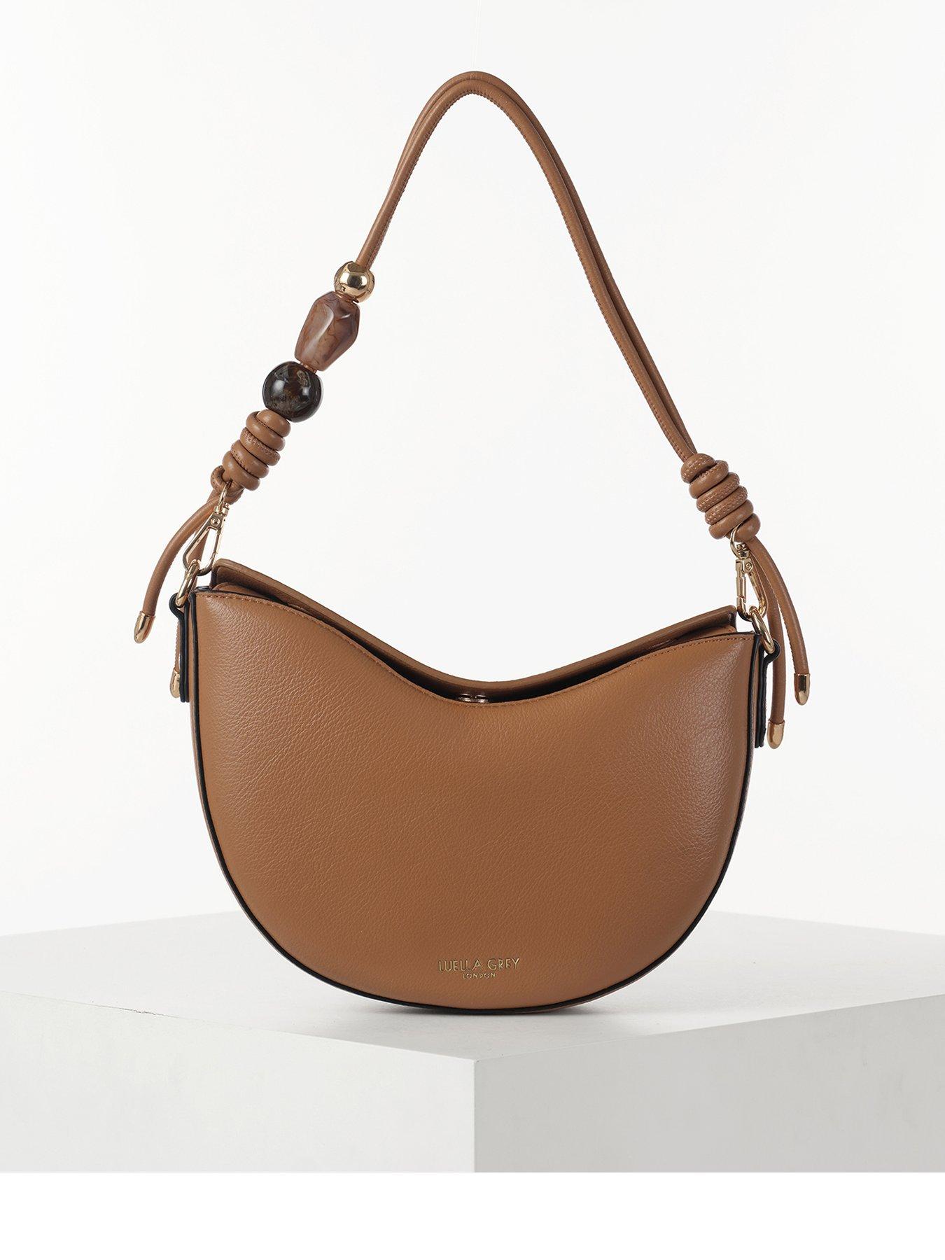 Luella Grey Cora Camel Saddle Crossbody