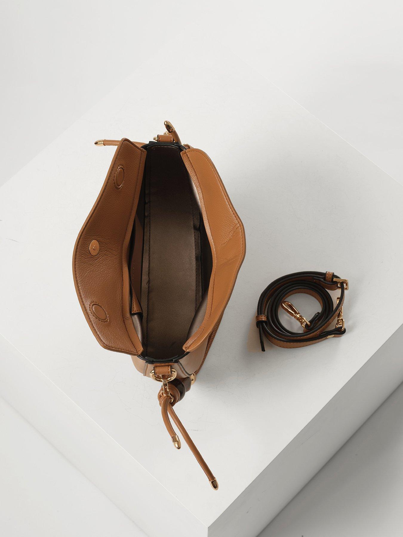 Image 4 of 7 of Luella Grey Cora Camel Saddle Crossbody