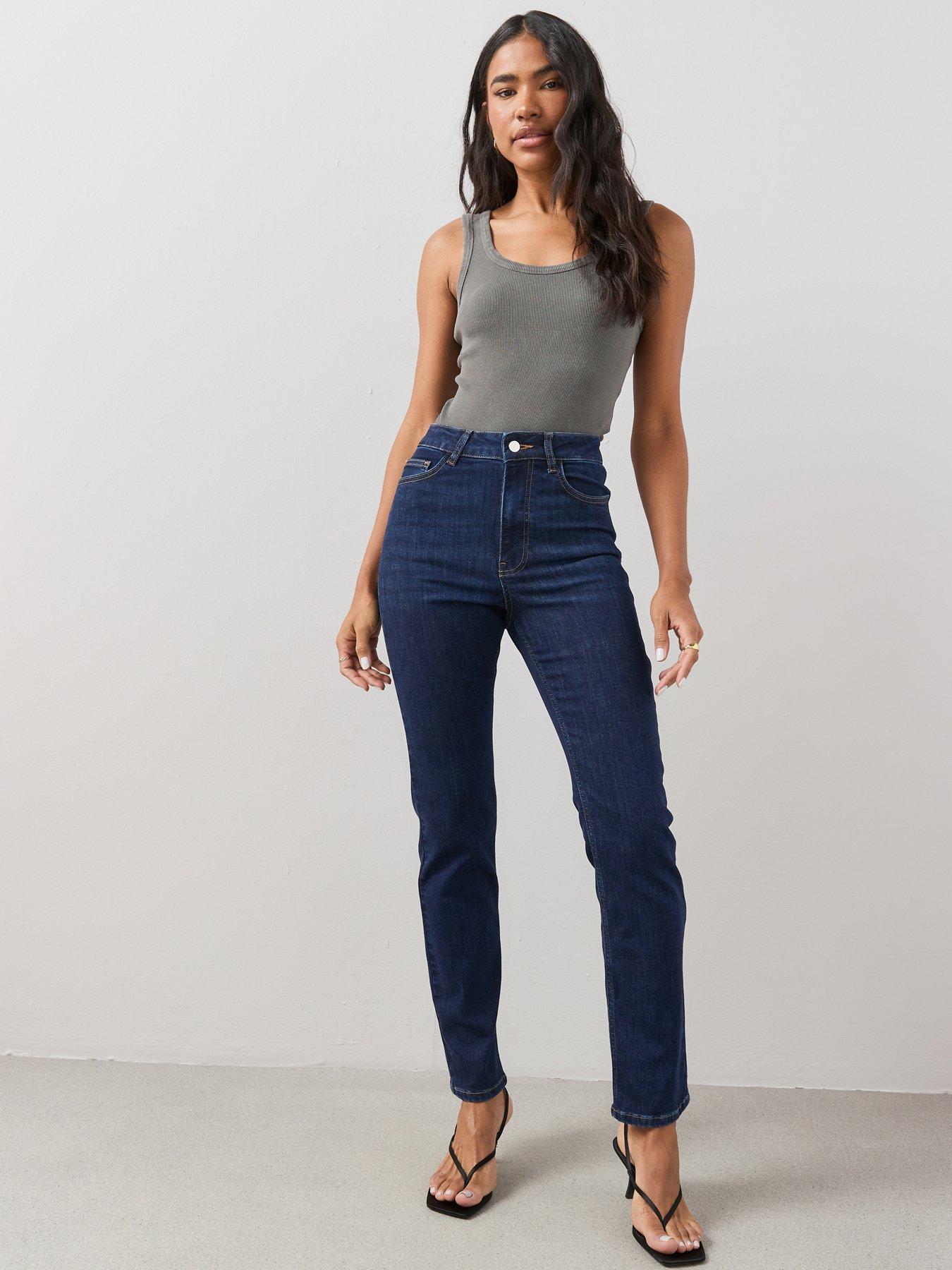 The Very Collection Sculpt Straight Leg Jeans - Dark Wash