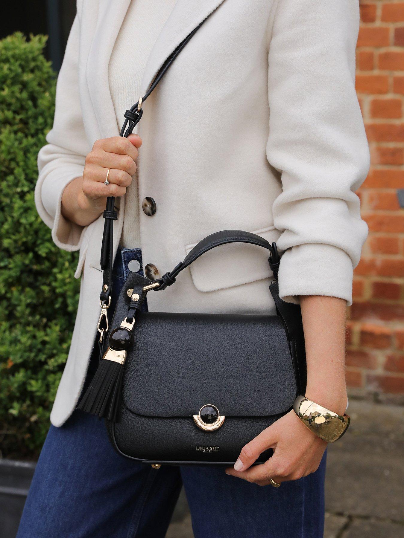 Image 2 of 7 of Luella Grey Diana Top Handle Crossbody Bag - Black