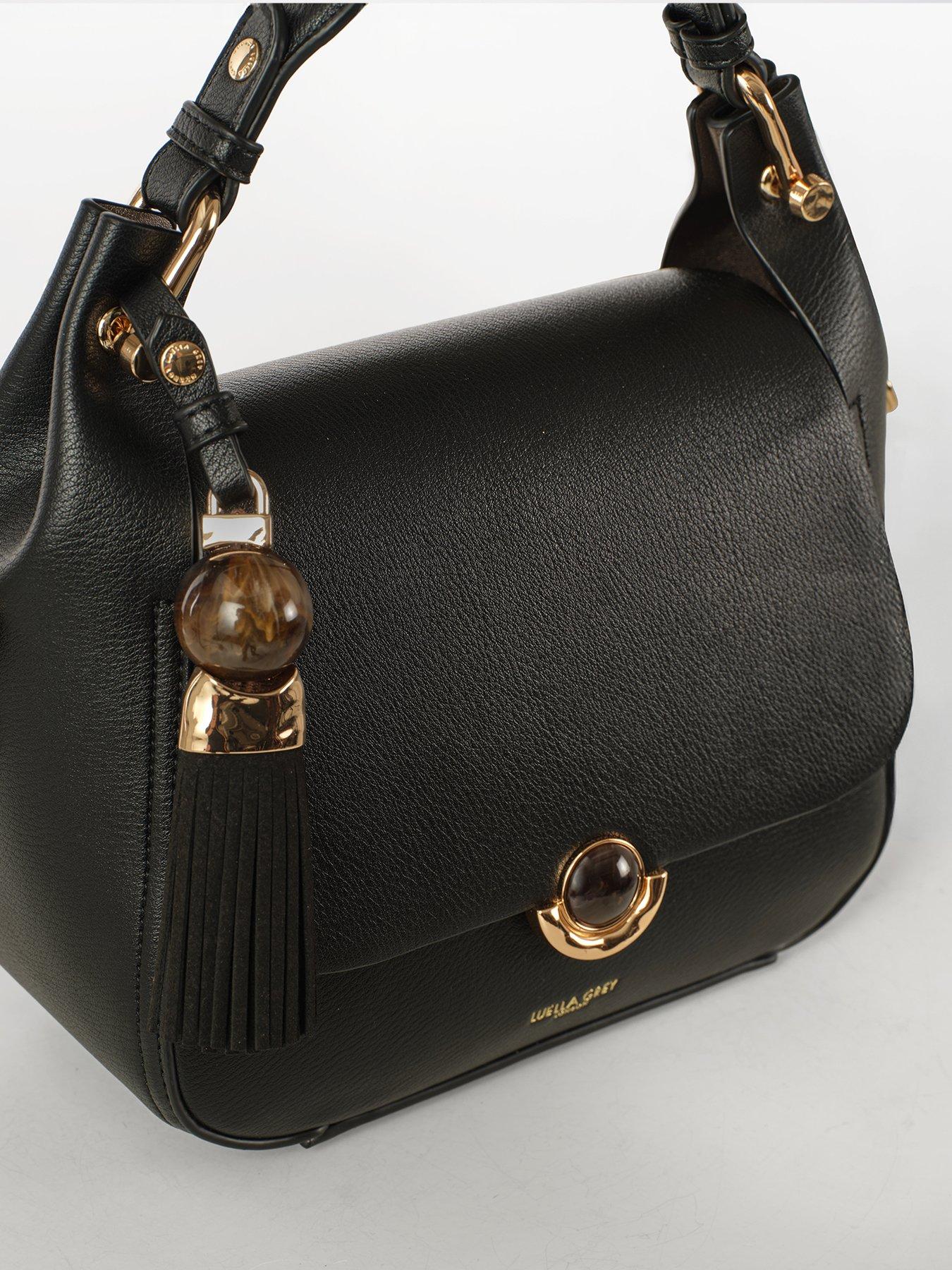 Image 6 of 7 of Luella Grey Diana Top Handle Crossbody Bag - Black