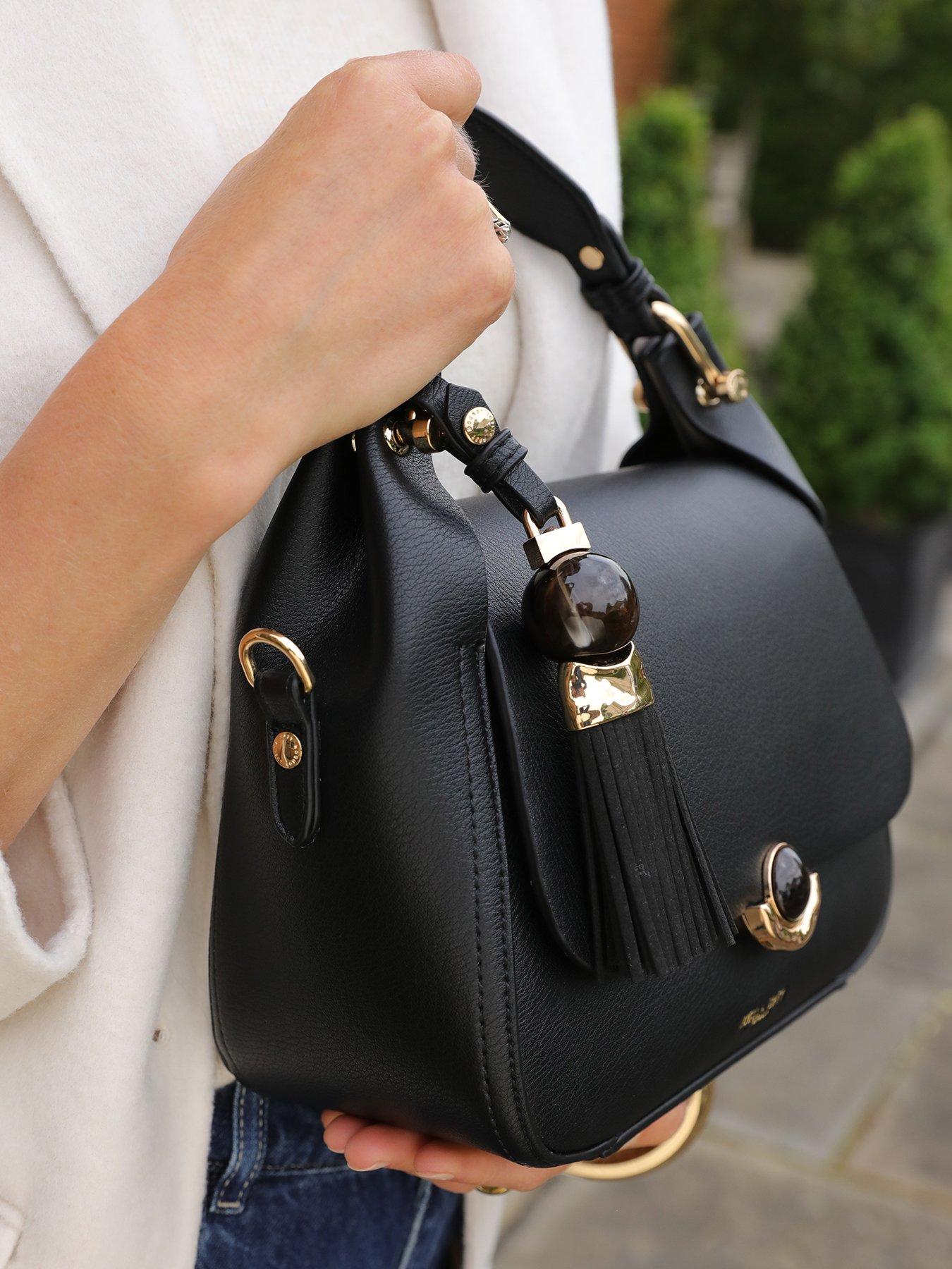 Image 7 of 7 of Luella Grey Diana Top Handle Crossbody Bag - Black