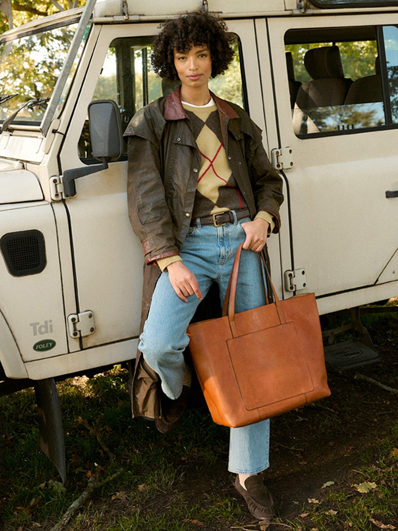 Osprey London The Vintage Santa Fe Leather Tote Bag