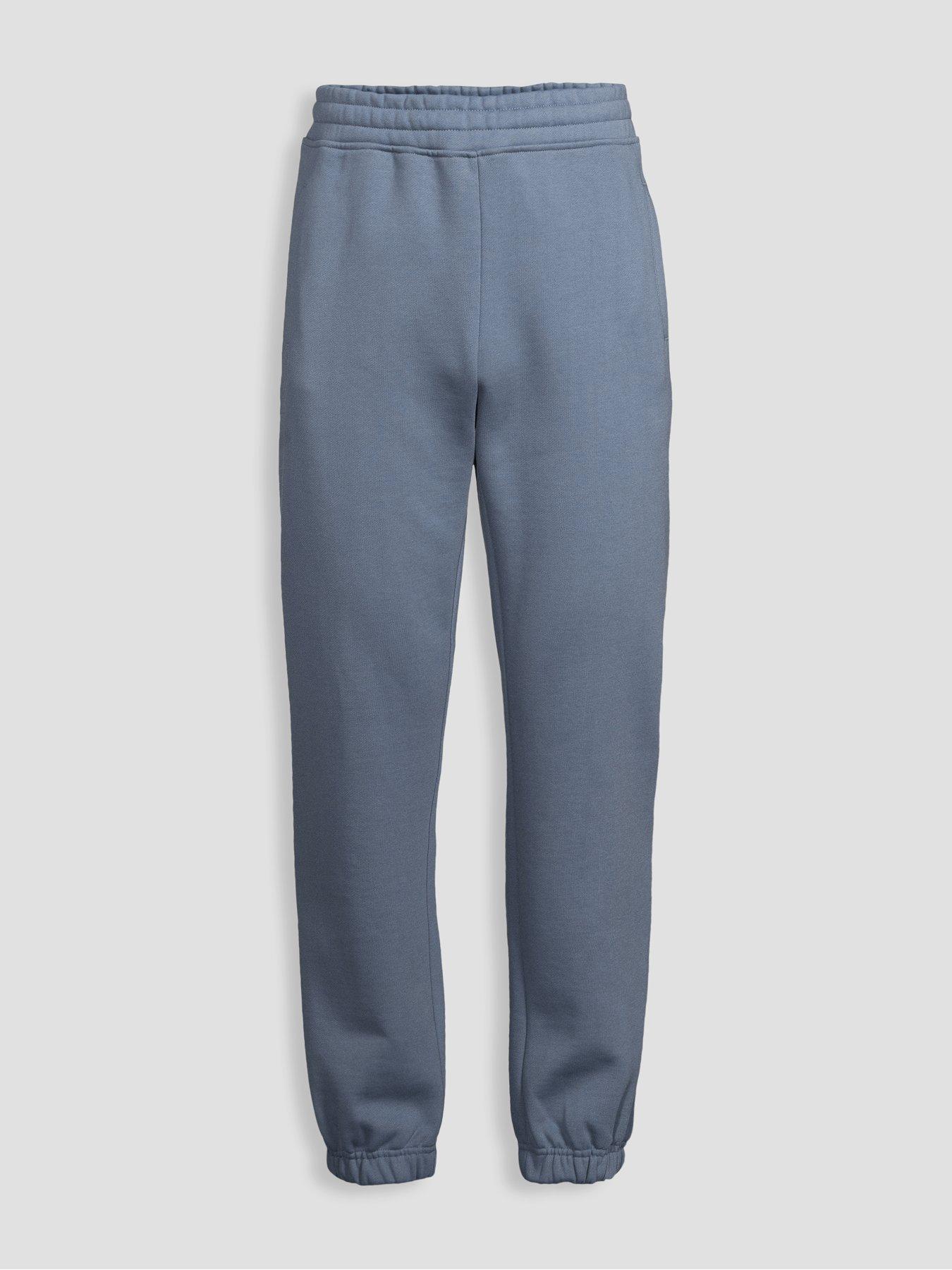 Image 7 of 7 of The Very Collection Premium Heavyweight Relaxed Fit Cuffed Joggers - Airforce Blue