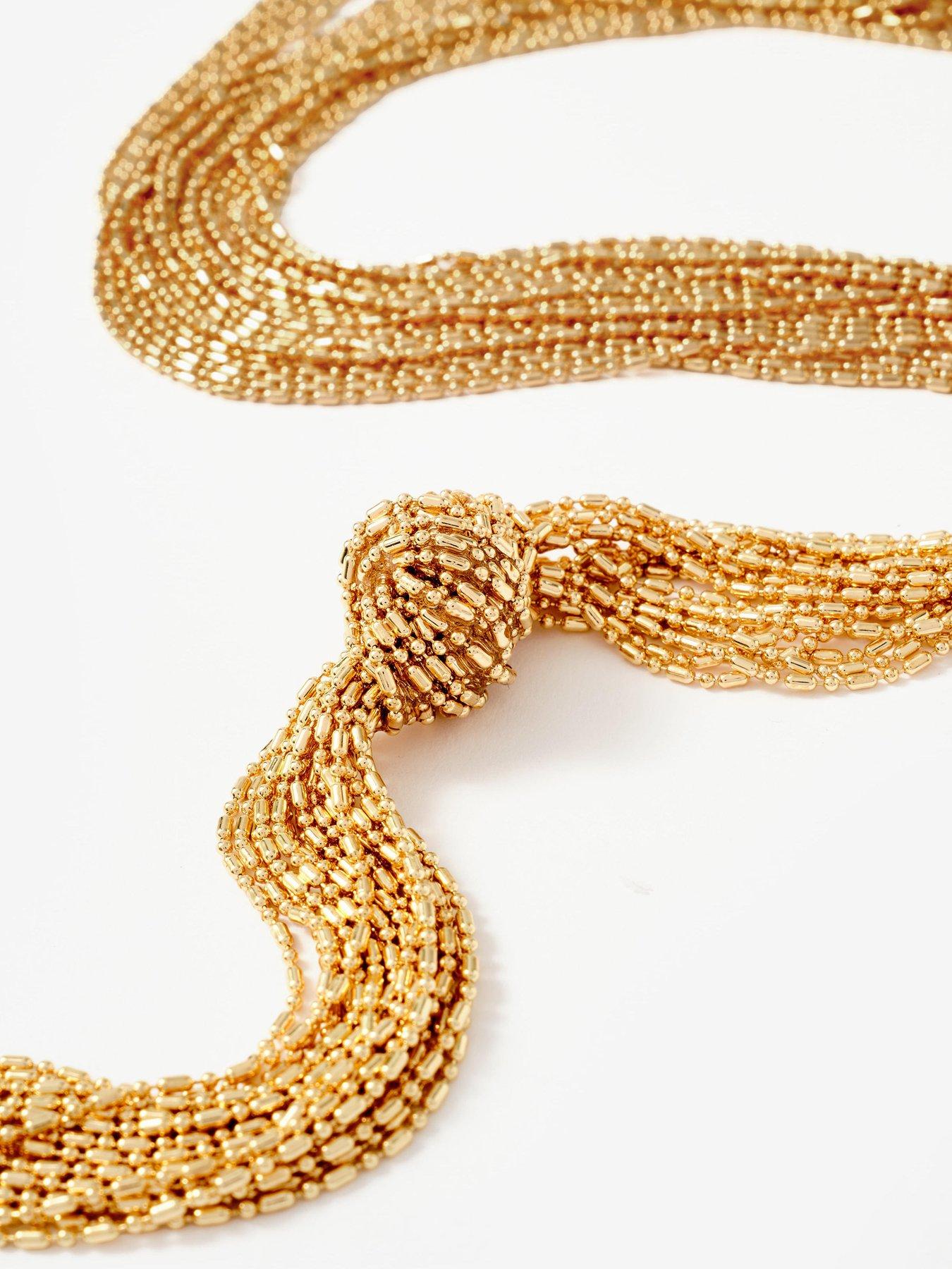 Image 3 of 4 of Mint Velvet Gold Tone Knotted Pendant