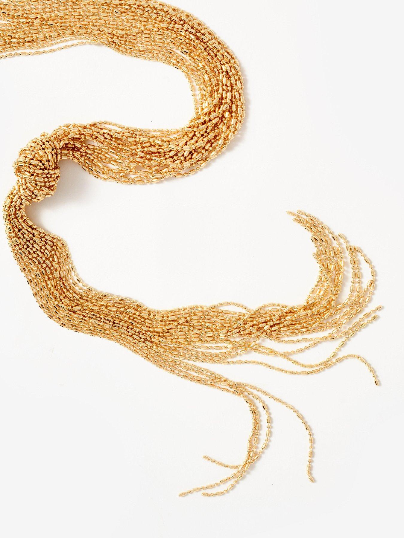 Image 4 of 4 of Mint Velvet Gold Tone Knotted Pendant