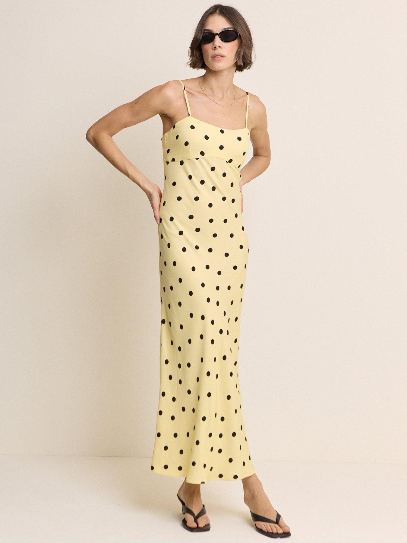 Image 1 of 5 of Nobodys Child Debbie Midi Dress - Yellow