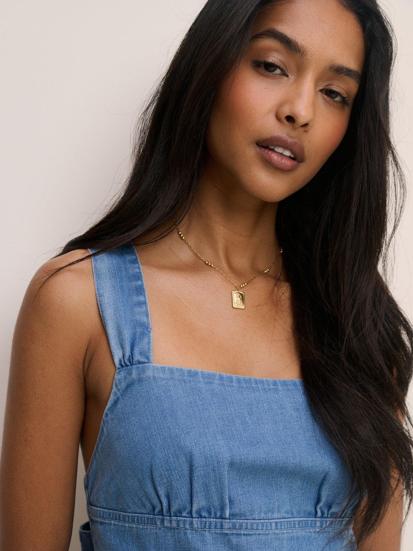 Image 4 of 5 of Nobodys Child Pedro Tie Back Mini Dress - Blue