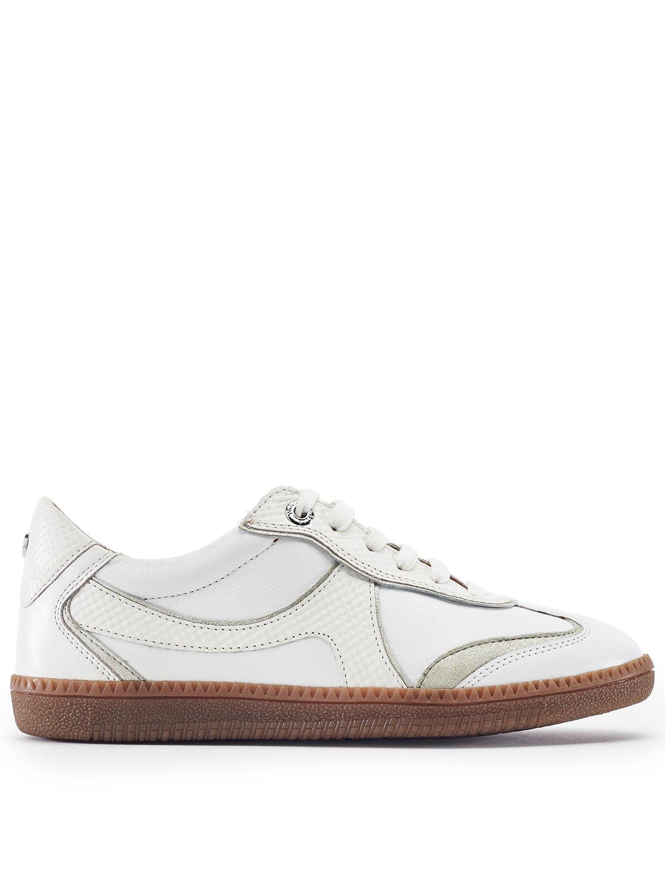 Moda In Pelle Brioni White Snake Print Leather Multi Panel Gum Sole Trainer