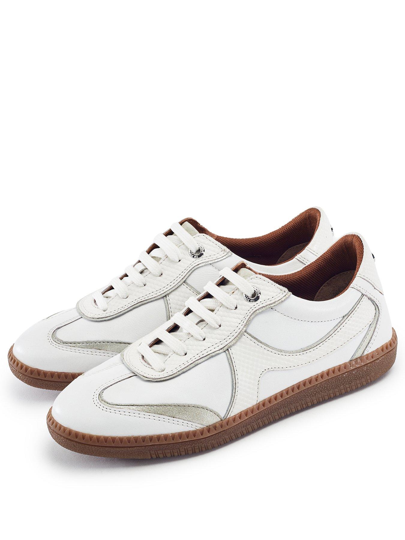 Image 2 of 4 of Moda In Pelle Brioni White Snake Print Leather Multi Panel Gum Sole Trainer