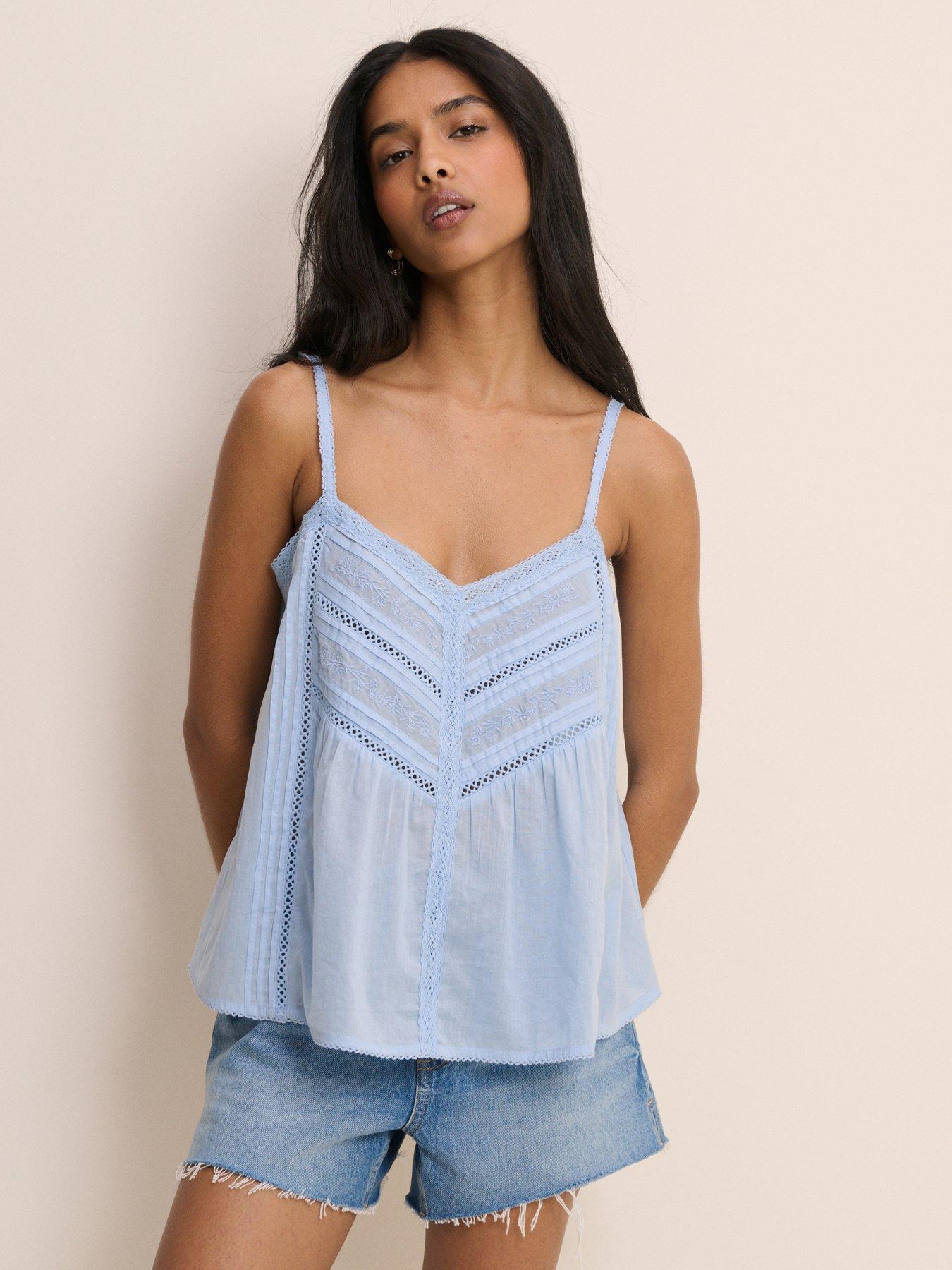 Image 3 of 5 of Nobodys Child Zaya Embroidered Cami - Blue