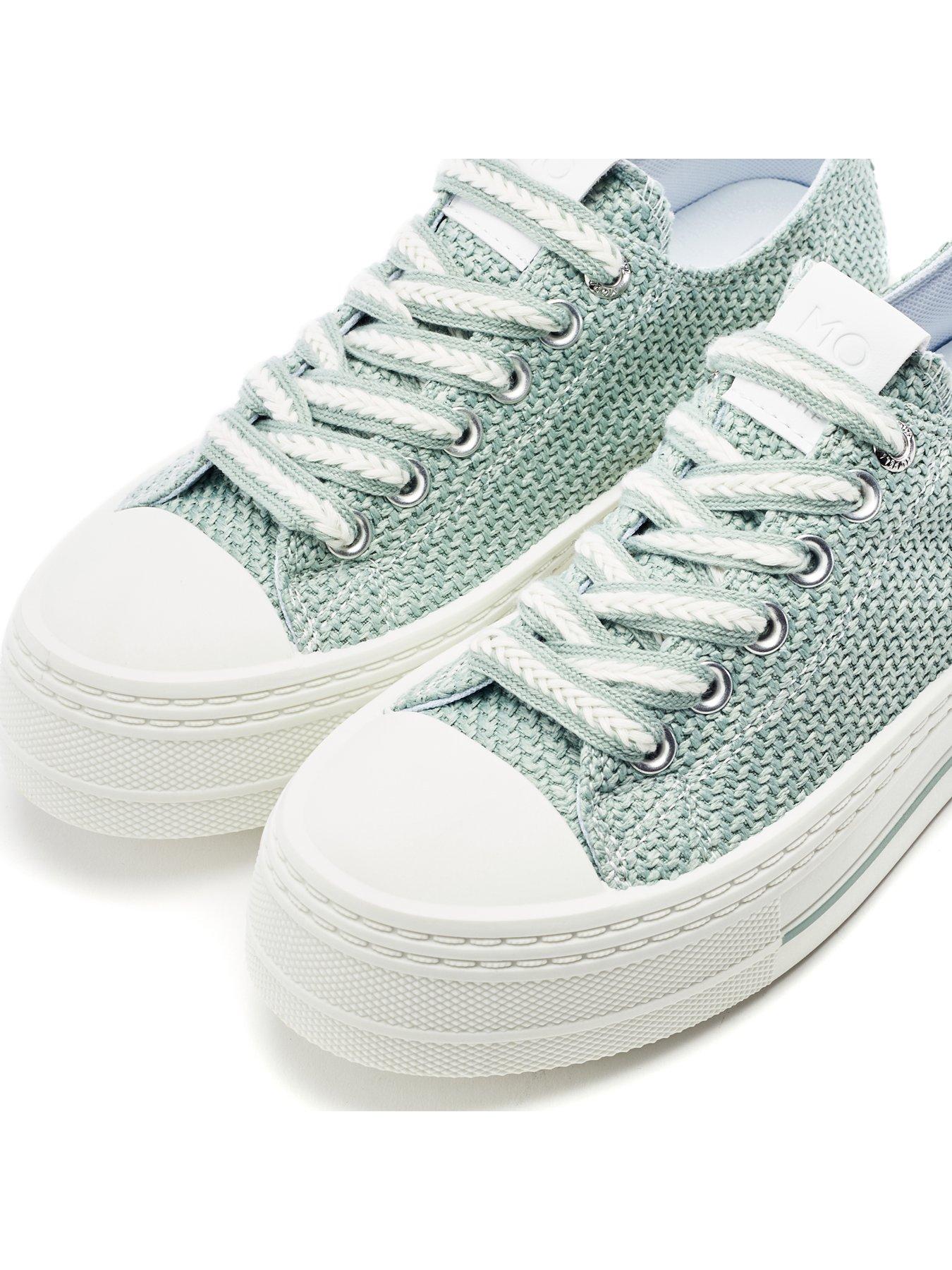 Image 4 of 4 of Moda In Pelle Betta Mint Raffia Woven Upper Chunky Trainer
