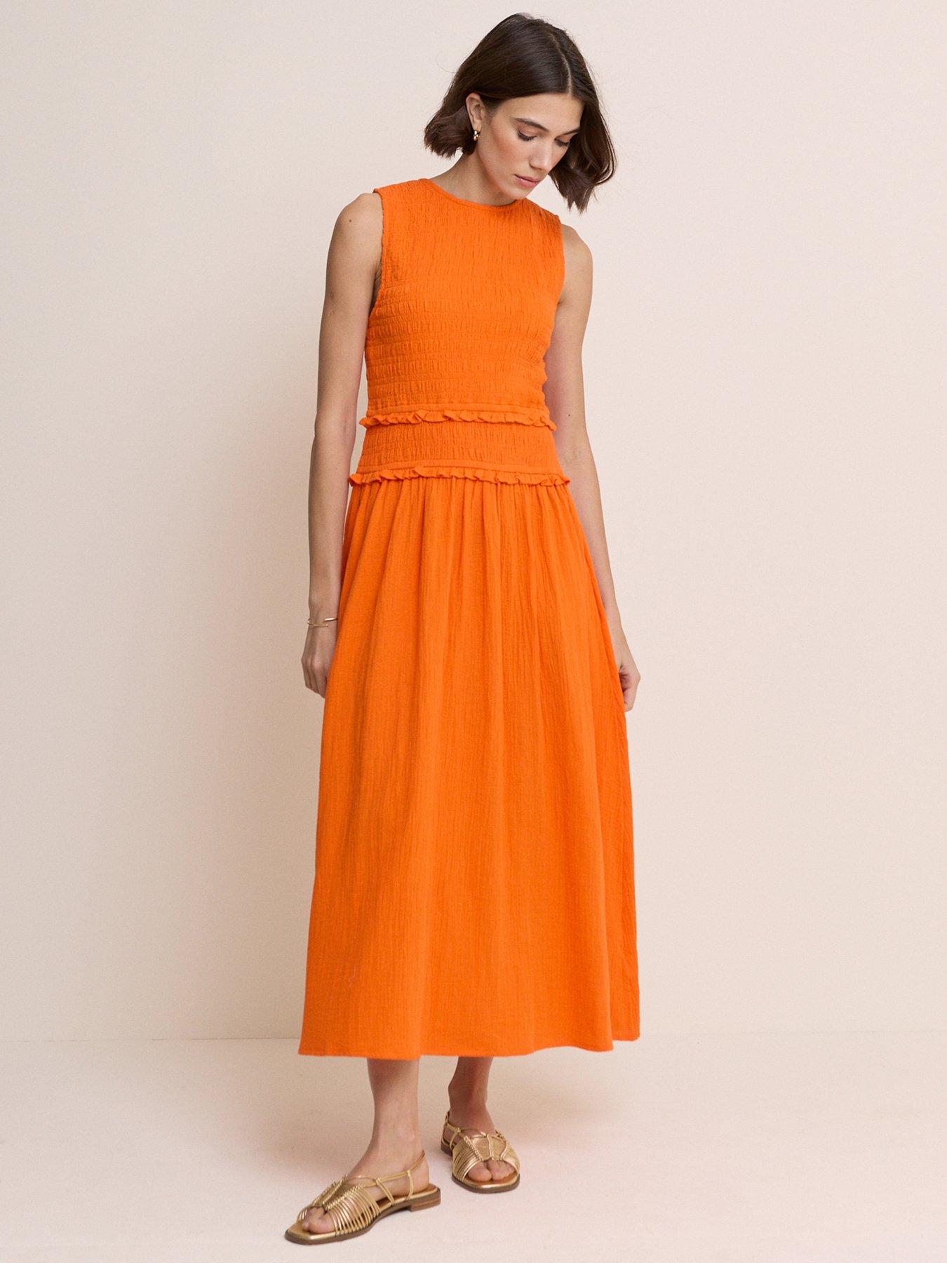 Nobodys Child Ingrid Midi Dress - Orange