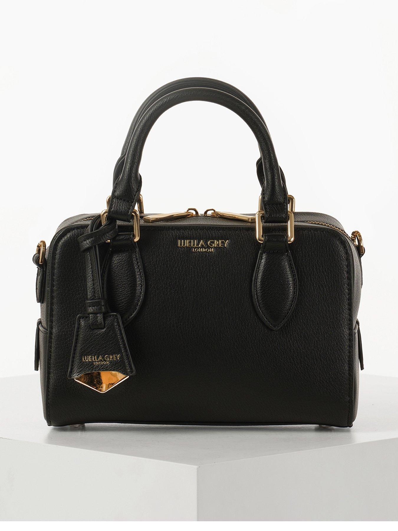 Image 1 of 7 of Luella Grey Lilian Barrel Crossbody Bag - Black