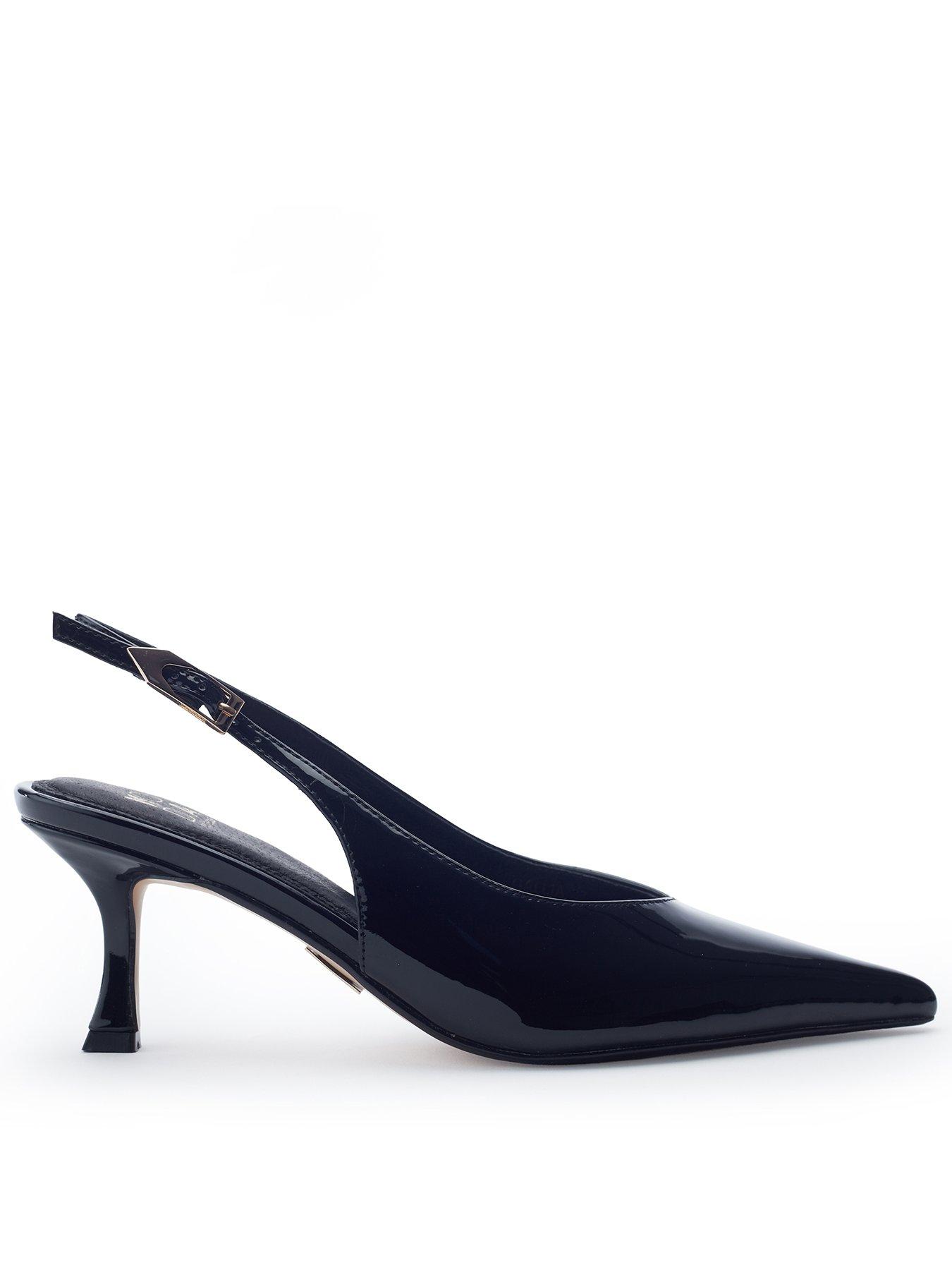 Moda In Pelle Gallia Black Patent Pointed Toe Slingback
