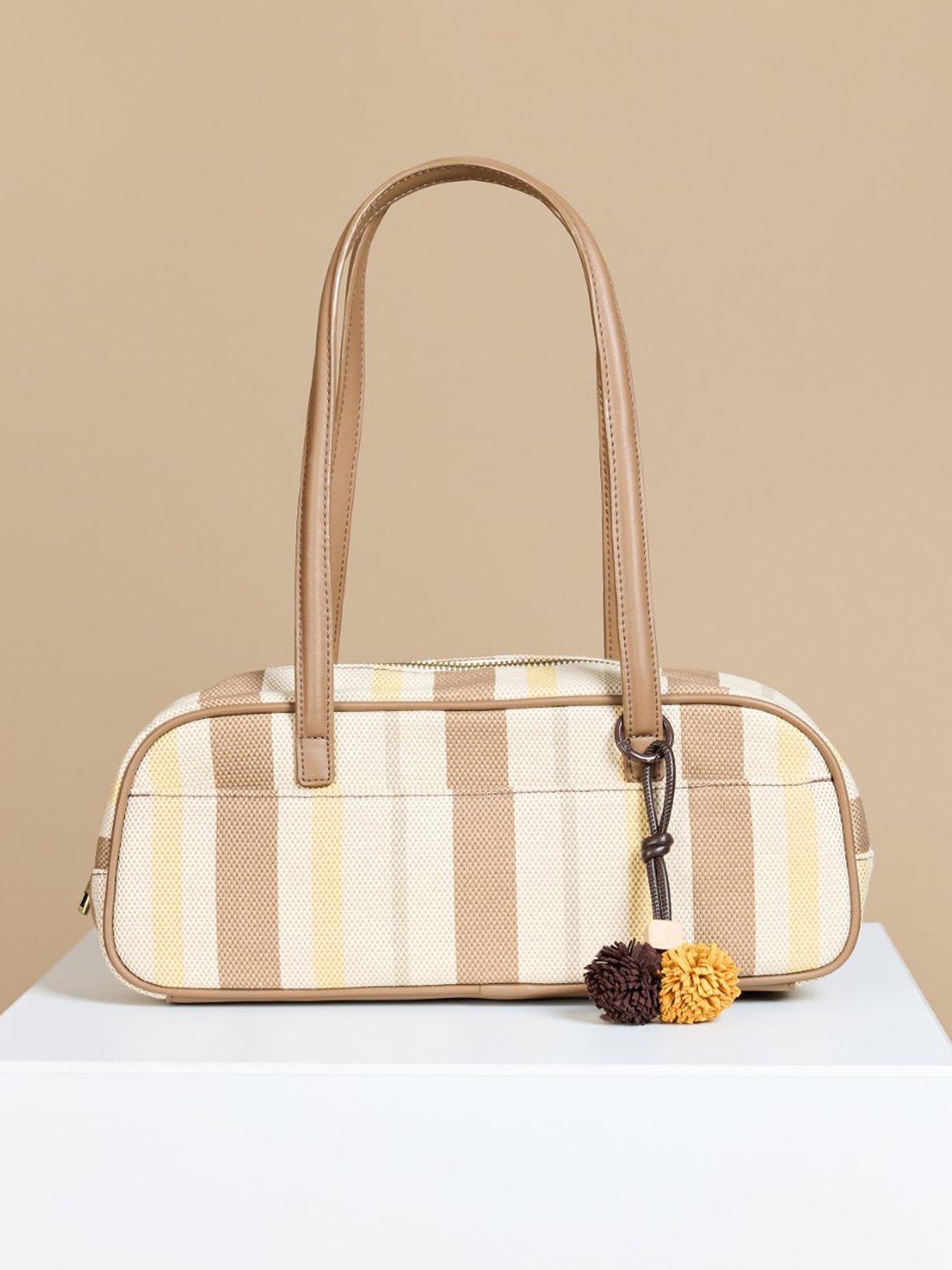 Image 1 of 2 of Little Mistress Stripe Shoulder Bag