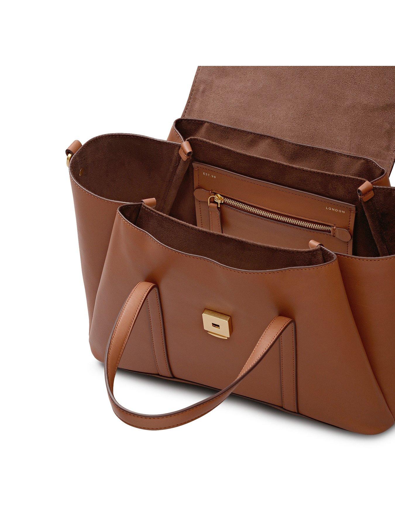 Image 4 of 5 of Radley The Chancery Medium Flapover Grab Cognac