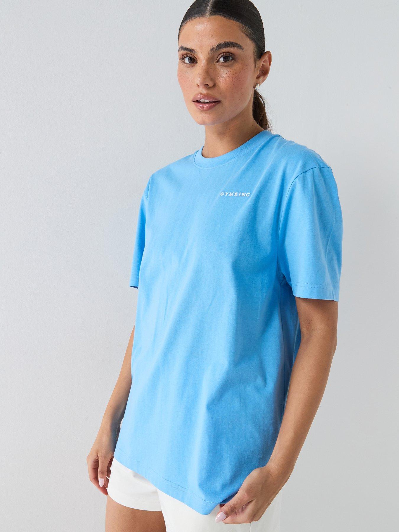 Gym King Womens 365 Boyfriend T-Shirt  - Blue