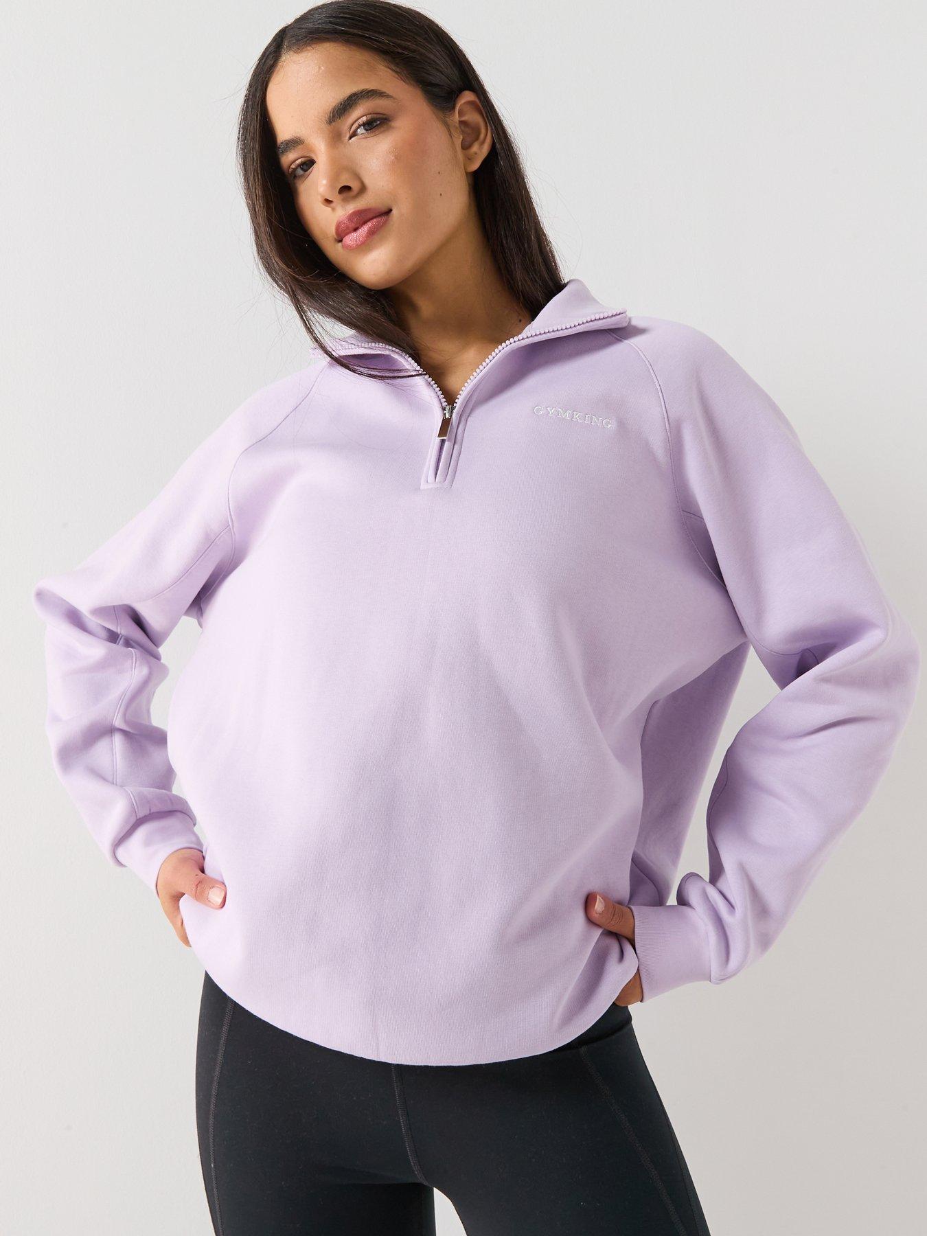 Gym King Womens 365 Raglan Sleeve Funnel - Purple