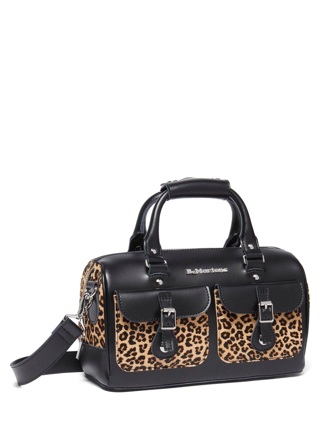 stillFront image of dr-martens-top-handle-bag-leopard-print