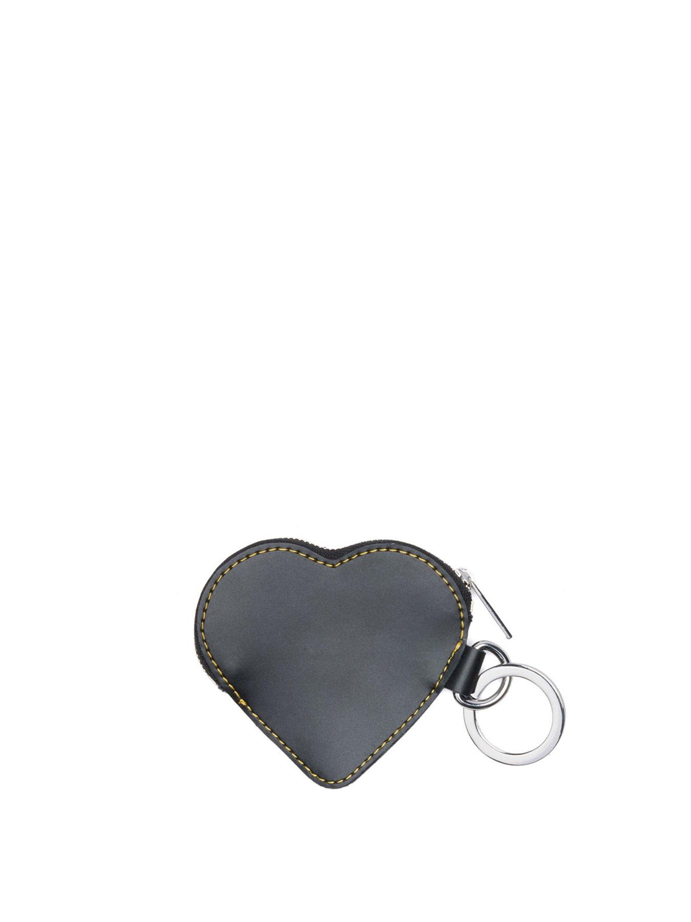  image of dr-martens-heart-purse-keyring-black