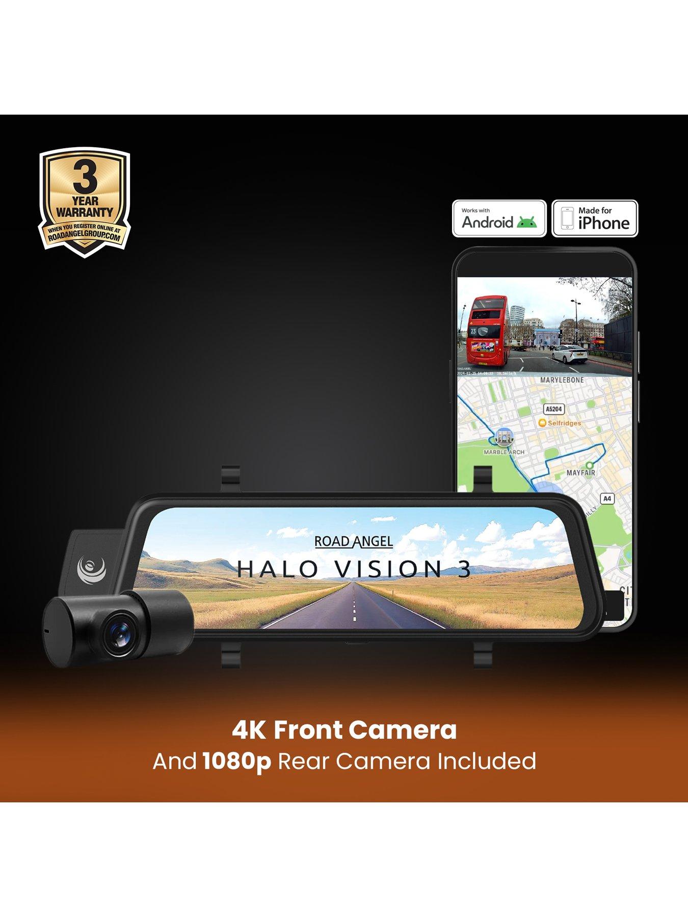 Image 3 of 7 of Road Angel Halo Vision 3 Rear View Mirror 1080p Dual Dashcam inc 64GB MicroSD Card &amp; Hardwiring Kit
