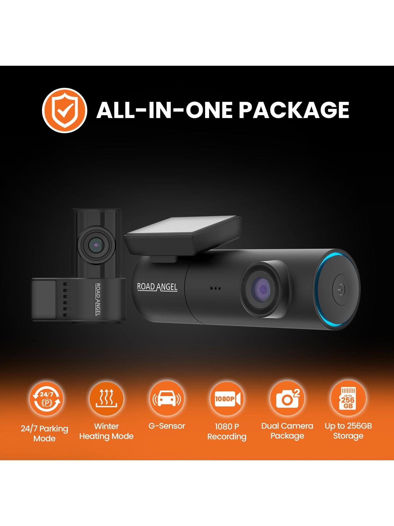 Image 3 of 7 of Road Angel Halo Spark Dual Deluxe 1080p Dash Cam 64GB MicroSD Card &amp; Hardwiring Kit