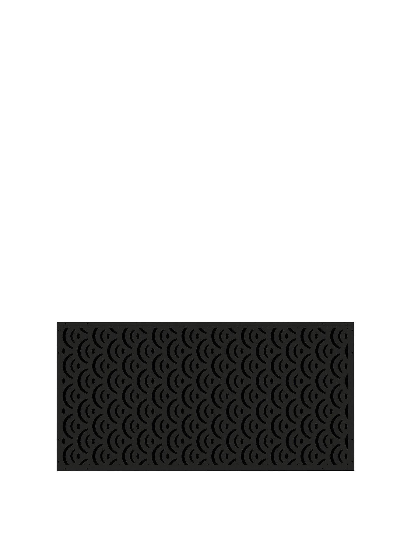 Image 2 of 4 of Panacea Modern Wave Garden Screen 120 X 60 Cm Black