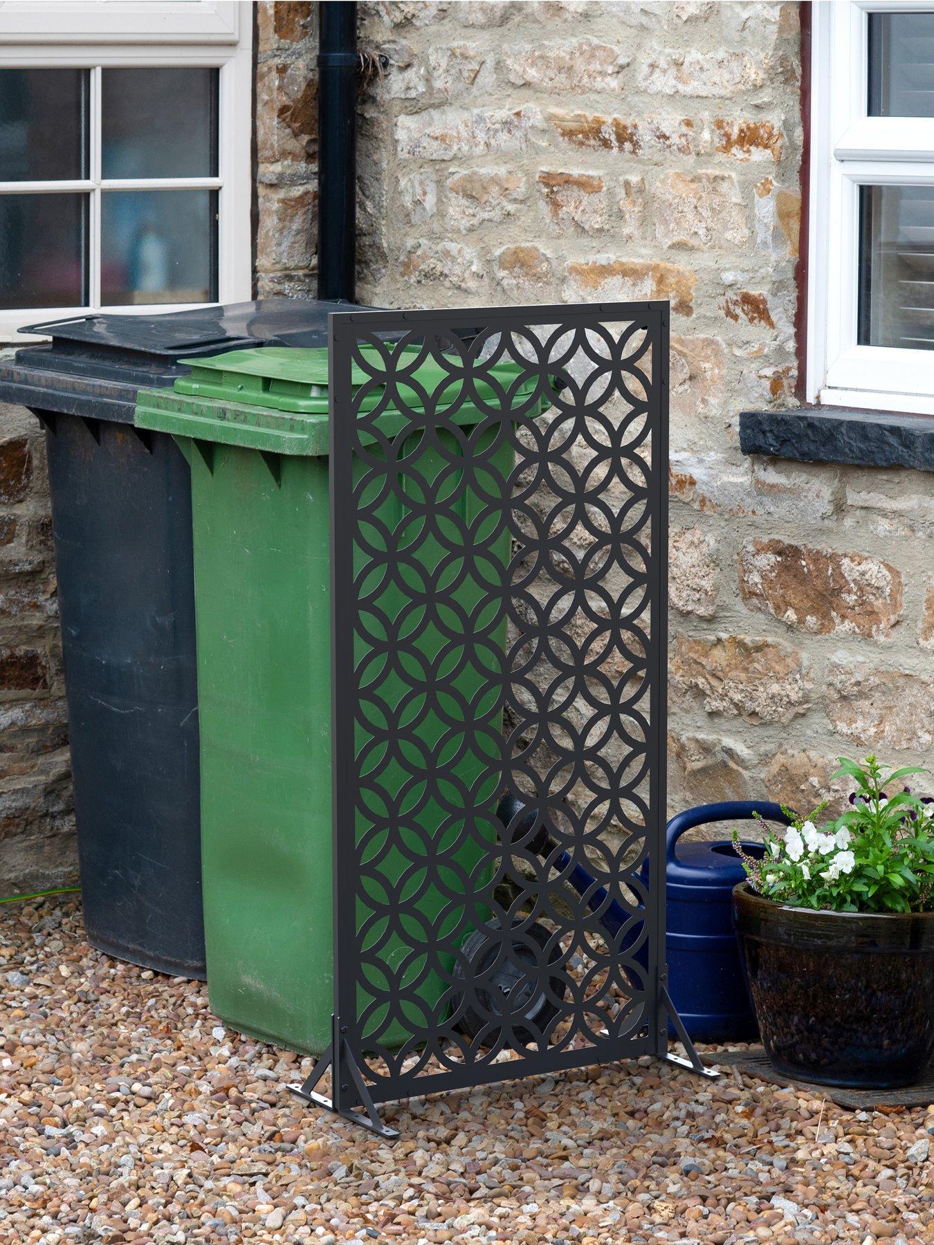 Image 4 of 4 of Panacea Geo Circles Garden Screen 120 X 60 Cm Black
