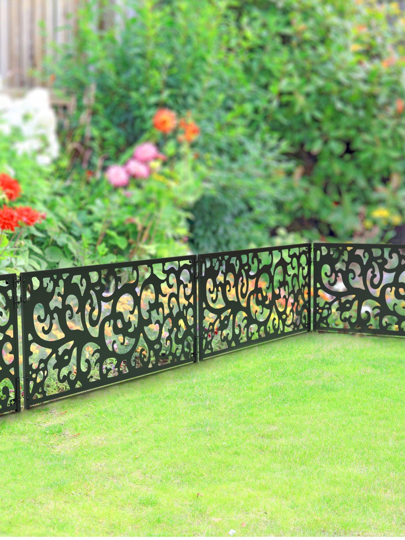 Image 4 of 5 of Panacea Natural Swirl Garden Screen 120 X 60 Cm Black