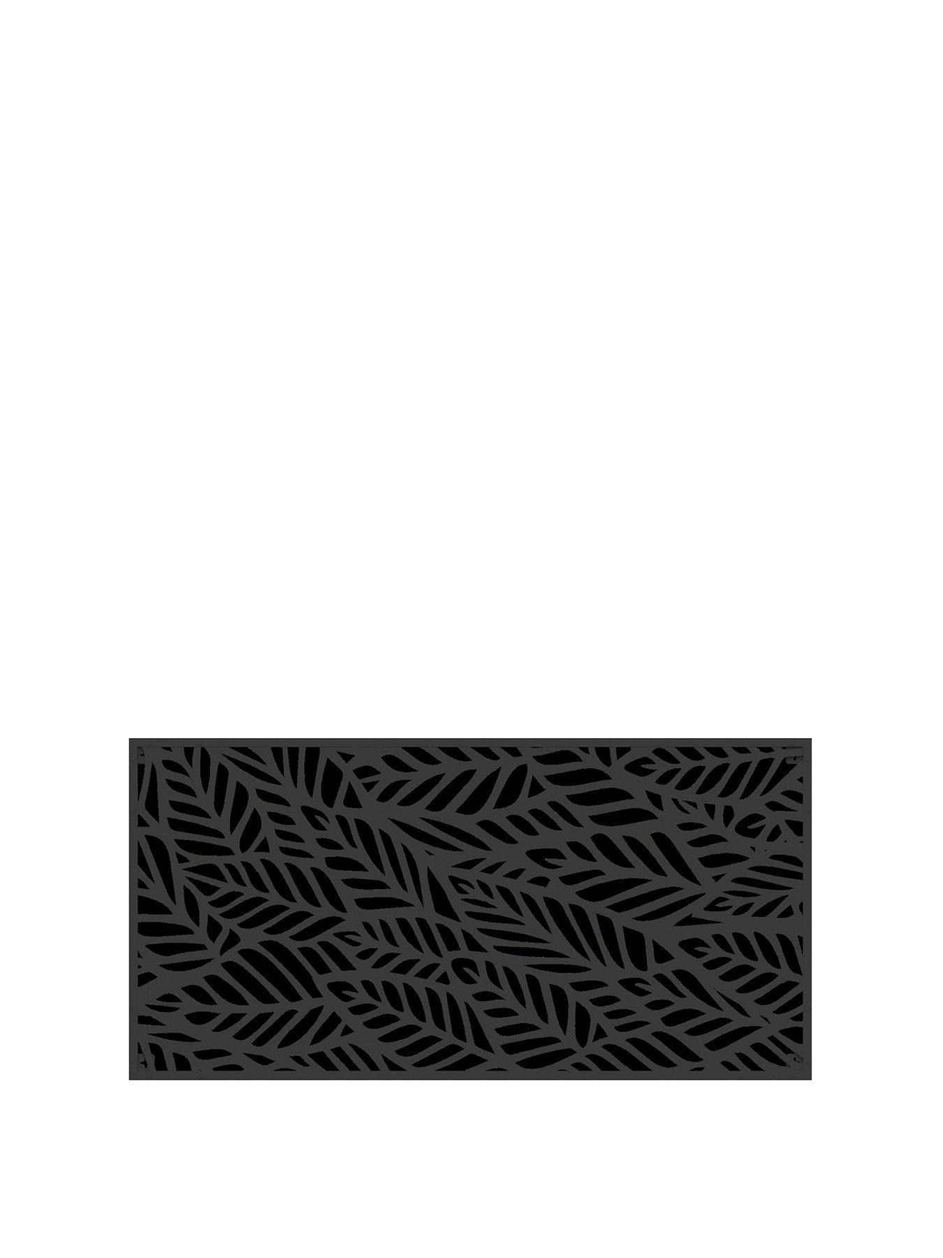 Image 2 of 2 of Panacea Leaves Gardens Screen 120 X 60 Cm Black