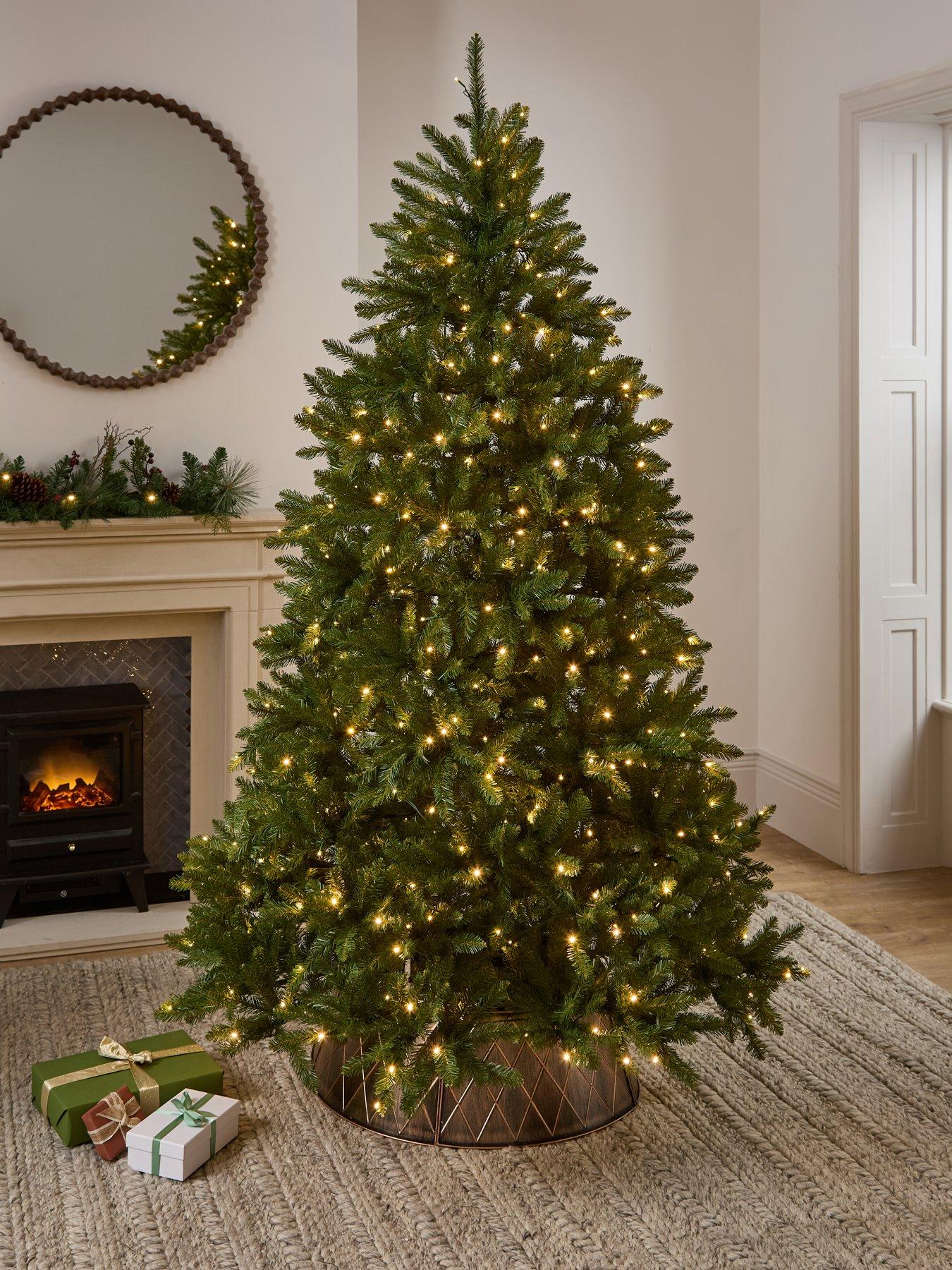 The Very Collection 7Ft Nordman Fell Christmas Tree with LED Lights