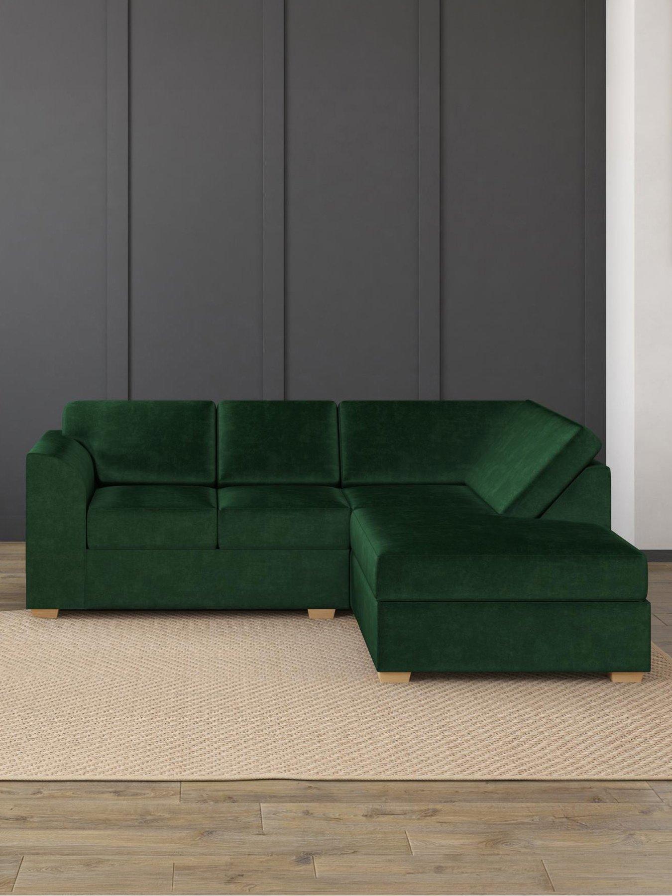 Aspire Modo Right Hand Corner L Shape Sofa - Velvet