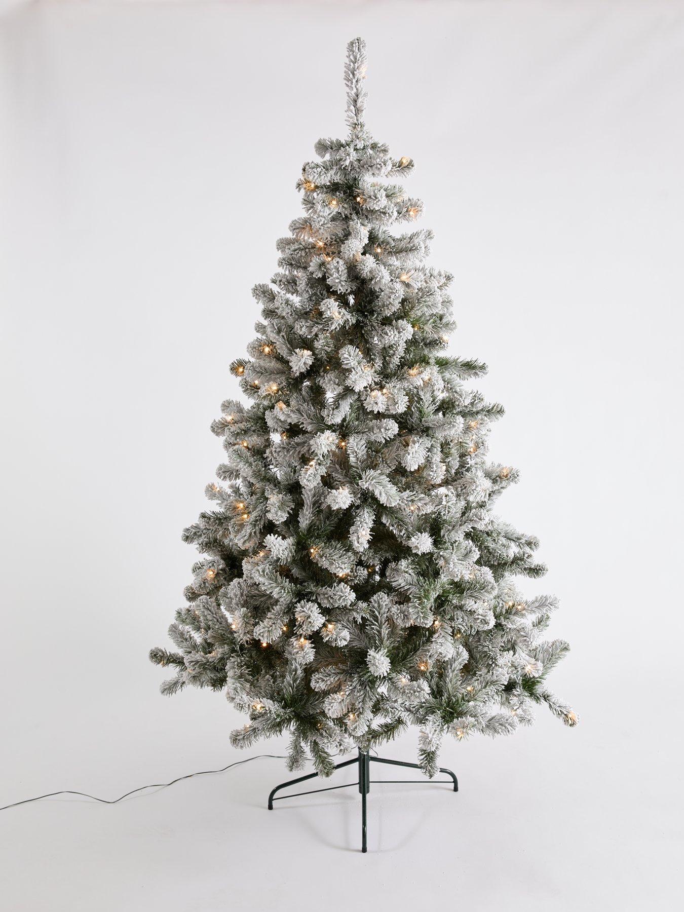 Image 3 of 7 of The Very Collection 7ft Pre Lit Flocked Emperor Christmas&nbsp;Tree