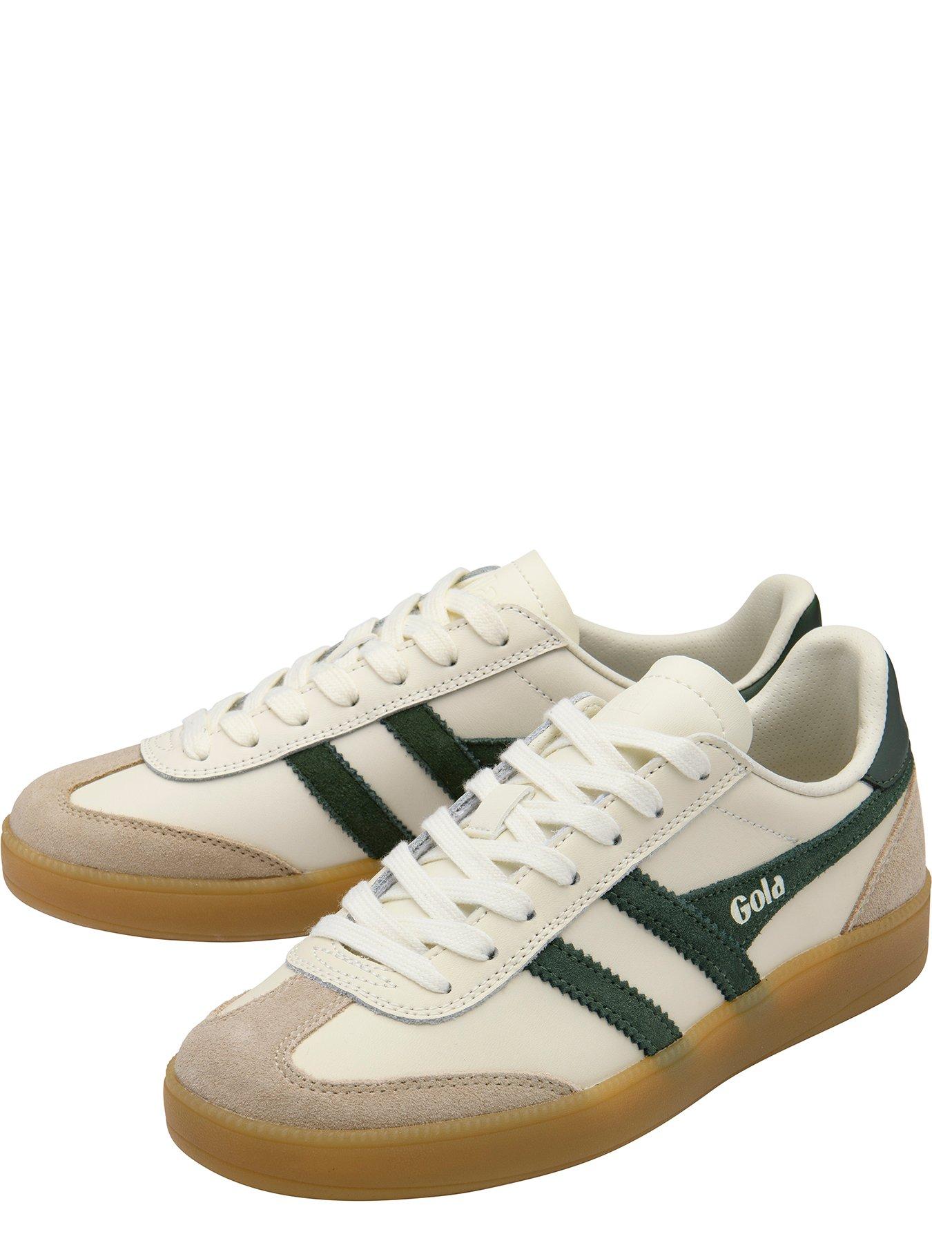 Image 4 of 5 of Gola Womens Viper Leather Trainer - White/green