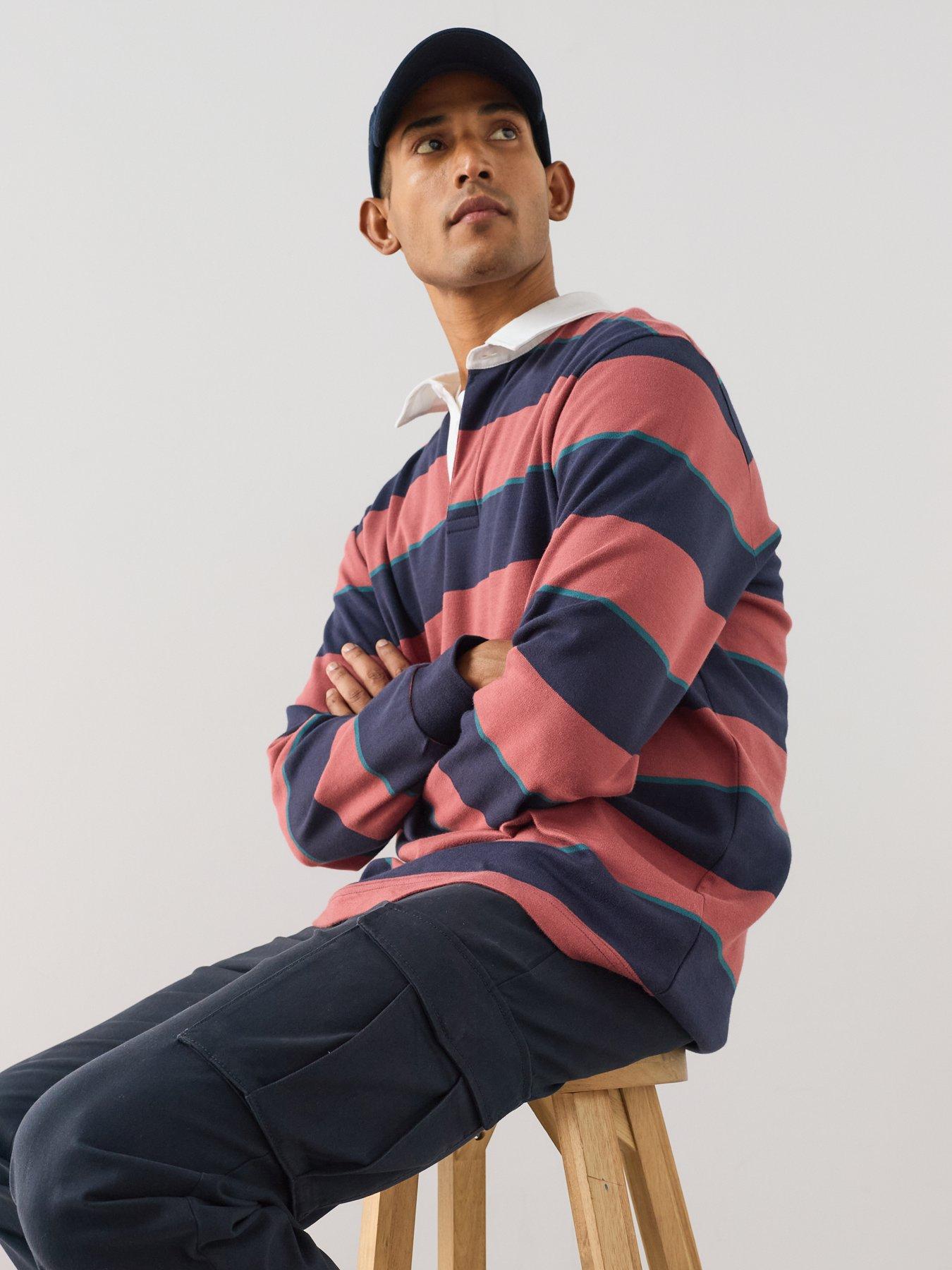 Image 5 of 7 of The Very Collection Men's Tapered Fit Cargo Trousers With Stretch - Navy