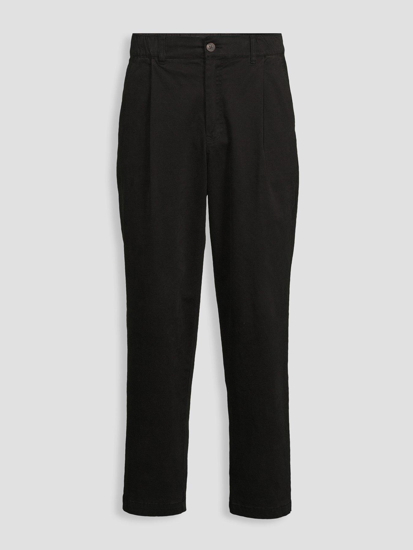 Image 7 of 7 of The Very Collection Cotton Rich Elasticated Waist Tapered Trousers - Black
