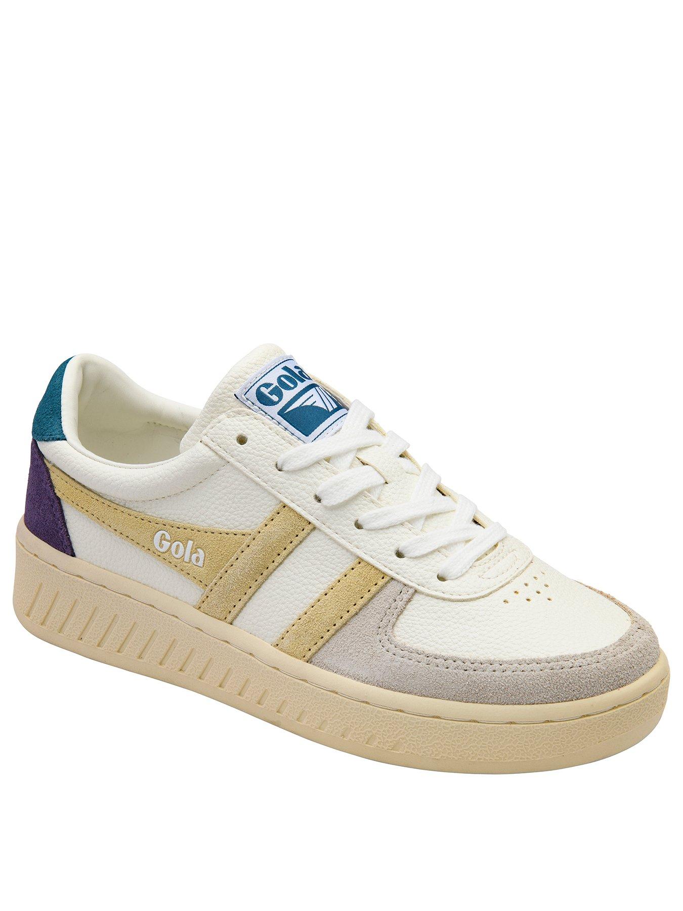 Image 2 of 5 of Gola Womens Grandslam Trident Trainer - White/yellow